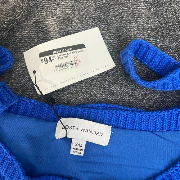 Lost + Wander Cellyssa Knit mini dress size S - Picture 3 of 4